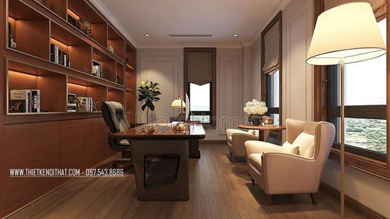 Thiết kế nội thất tân cổ điển gỗ Việt