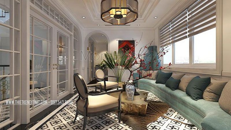 Thiết kế nội thất tân cổ điển gỗ Việt