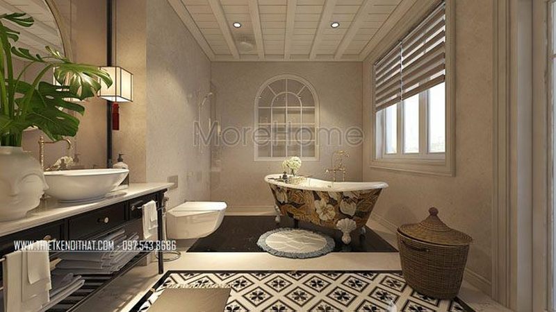 Thiết kế nội thất tân cổ điển gỗ Việt