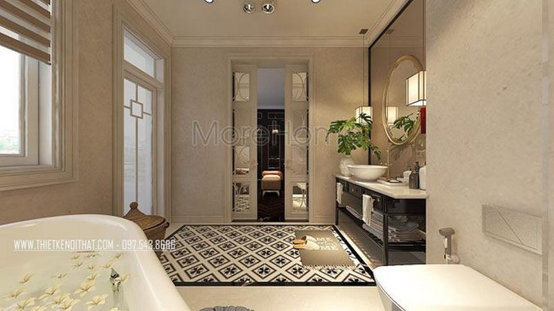 Thiết kế nội thất tân cổ điển gỗ Việt