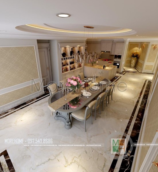  Thiết kế nội thất chung cư 90m2, 95m2, 100m2, 105m2, 110m2