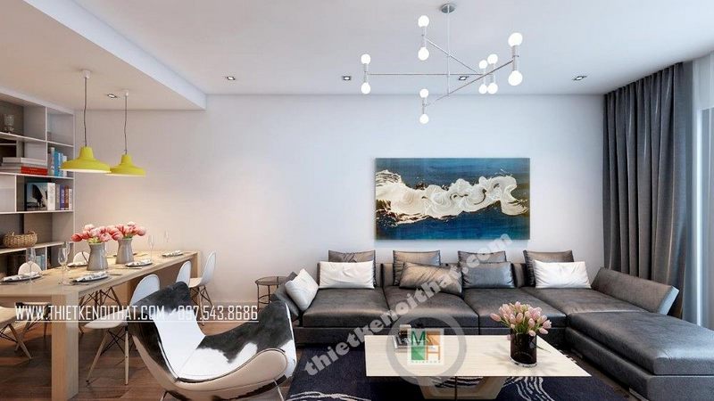  Thiết kế nội thất chung cư 80m2, 85m2, 86m2