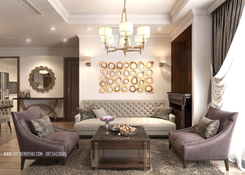  Thiết kế nội thất chung cư 90m2, 95m2, 100m2, 105m2, 110m2