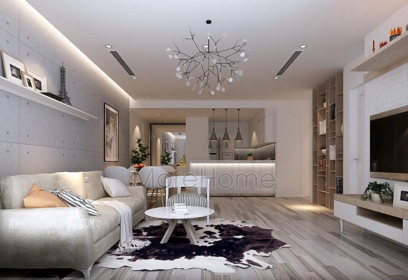  Thiết kế phòng khách chung cư đẹp, hiện đại 