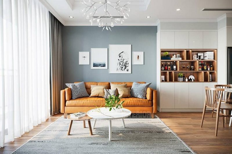  Thiết kế phòng khách chung cư đẹp, hiện đại 