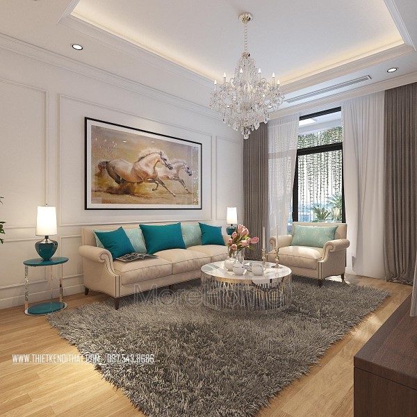  Thiết kế phòng khách chung cư đẹp, hiện đại 