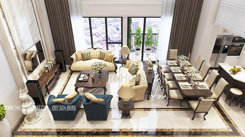 Thiết kế nội thất chung cư cao cấp tại D'.le Roi Soleil Tây Hồ