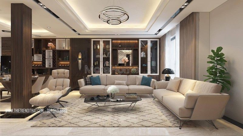 Thiết kế phòng khách nhà ống