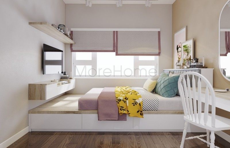 Thiết kế nội thất chung cư 2 phòng ngủ đẹp tại D'.le roi soleil Quảng an