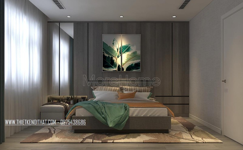 Thiết kế nội thất chung cư 2 phòng ngủ đẹp tại D'.le roi soleil Quảng an