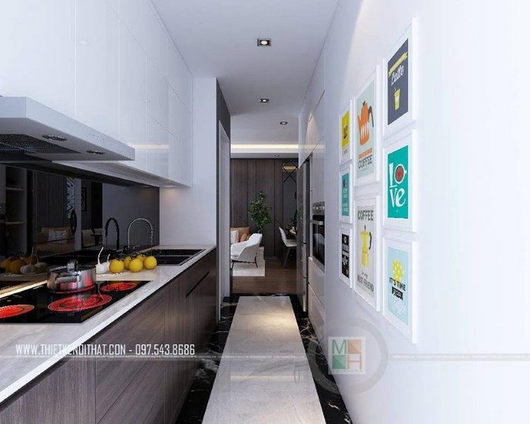 Thiết kế nội thất chung cư 2 phòng ngủ đẹp tại D'.le roi soleil Quảng an