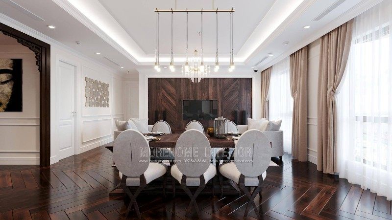 Thiết kế nội thất chung cư 3 phòng ngủ đẹp tại d'le roi soleil Quảng An