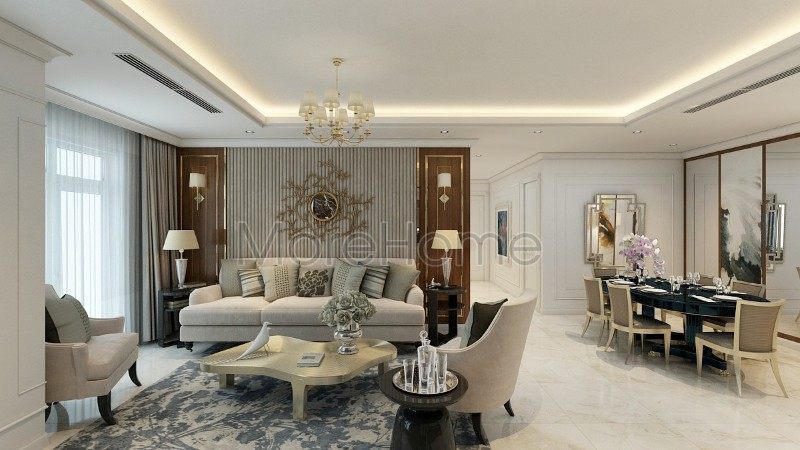 Thiết kế nội thất chung cư 3 phòng ngủ đẹp tại d'le roi soleil Quảng An