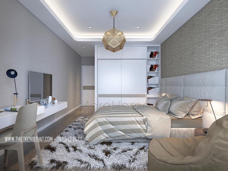 Thiết kế nội thất chung cư 3 phòng ngủ đẹp tại d'le roi soleil Quảng An