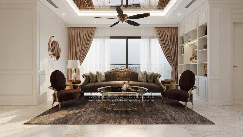 Thiết kế nội thất chung cư 3 phòng ngủ đẹp tại d'le roi soleil Quảng An