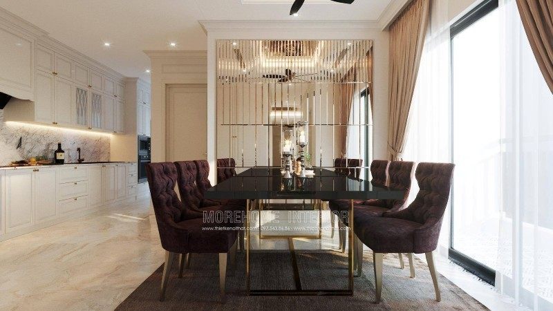 Thiết kế nội thất chung cư 3 phòng ngủ đẹp tại d'le roi soleil Quảng An