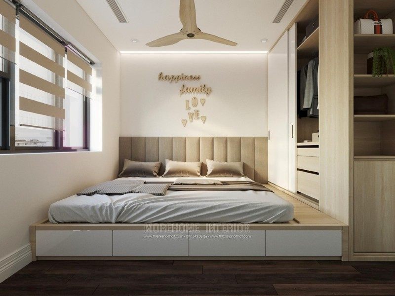 Thiết kế nội thất chung cư 3 phòng ngủ đẹp tại d'le roi soleil Quảng An