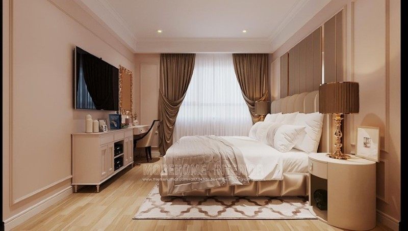 Mẫu thiết kế nội thất chung cư tân cổ điển sang trọng tại D'.le Roi Soleil Quảng An