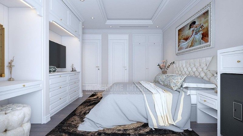 Mẫu thiết kế nội thất chung cư tân cổ điển sang trọng tại D'.le Roi Soleil Quảng An