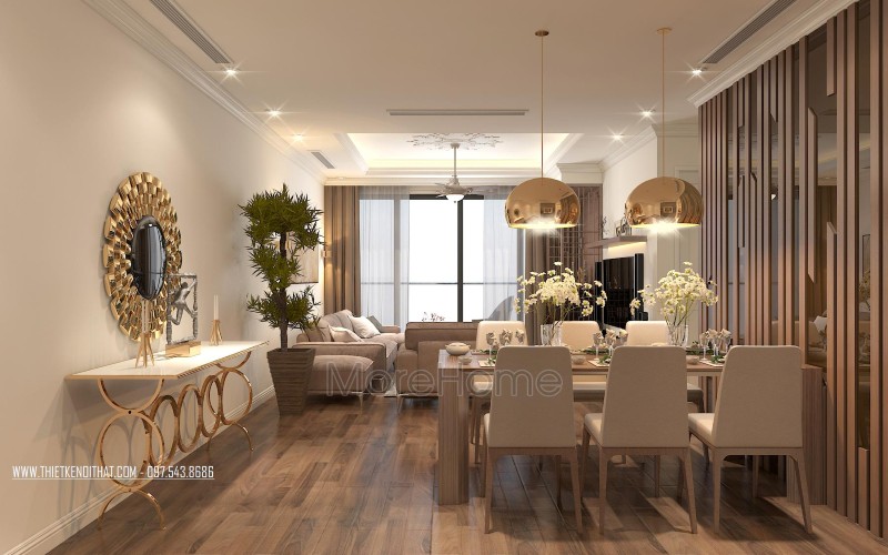 Thiết kế nội thất chung cư D'.le Roi Soleil Quảng An hiện đại độc đáo