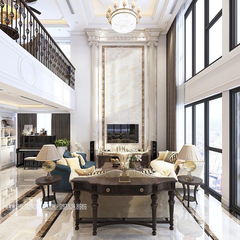 Thiết kế nội thất biệt thự thông tầng