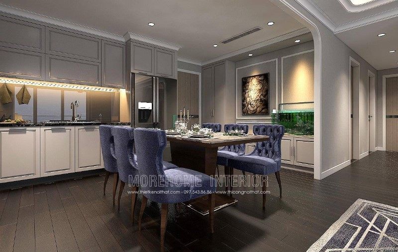 Bàn ăn tân cổ điển đẹp cho biệt thự