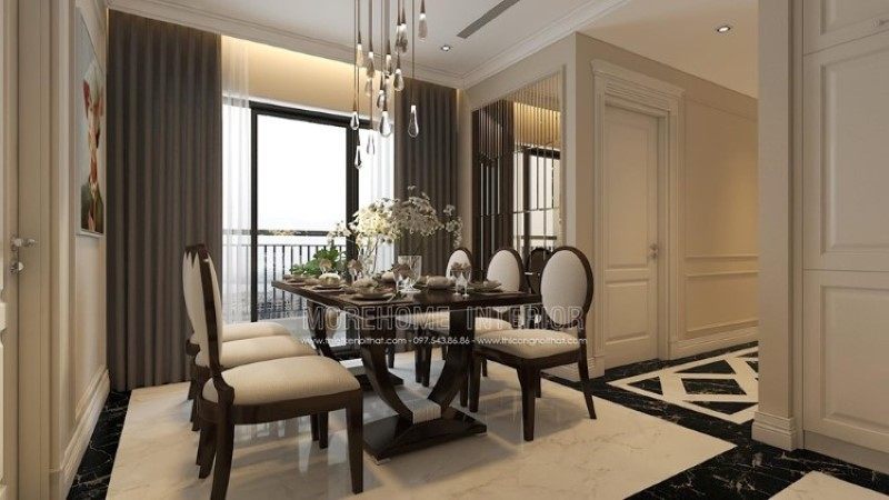 Bàn ăn tân cổ điển đẹp cho biệt thự