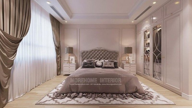 Thiết kế nội thất phòng ngủ tân cổ điển