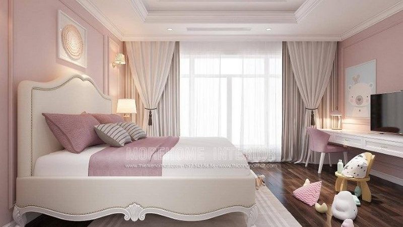 Thiết kế nội thất phòng ngủ tân cổ điển