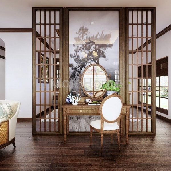 Thiết kế nội thất phòng ngủ gỗ tự nhiên đẹp