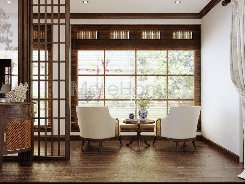 Thiết kế nội thất phòng ngủ gỗ tự nhiên đẹp