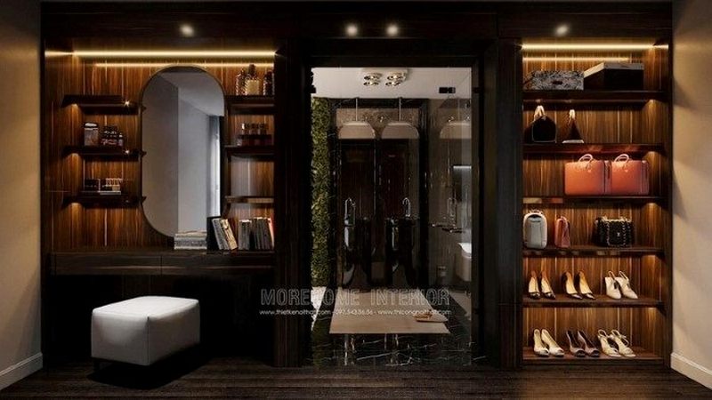 Thiết kế nội thất phòng ngủ liền phòng thay đồ, phòng vệ sinh