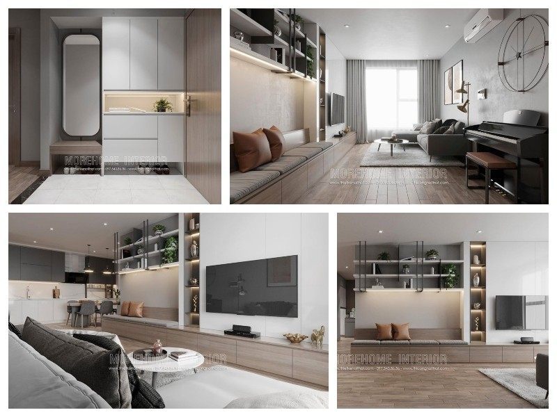 Thiết kế nội thất chung cư gỗ Thiết kế nội thất chung cư gỗ
