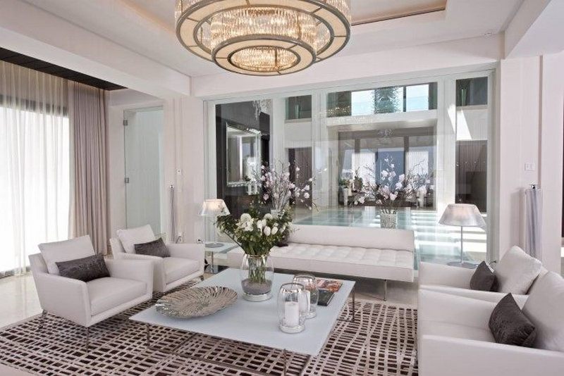 thiết kế nội thất phòng khách thông tầng đẹp
