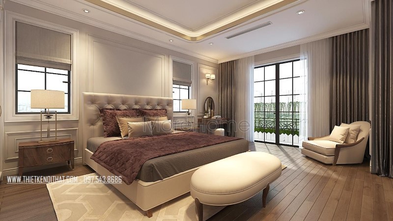 Sofa gỗ óc chó tân cổ điển