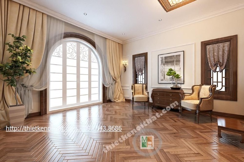 Sofa gỗ óc chó tân cổ điển