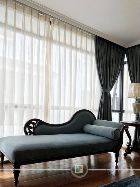 Sofa gỗ óc chó tân cổ điển