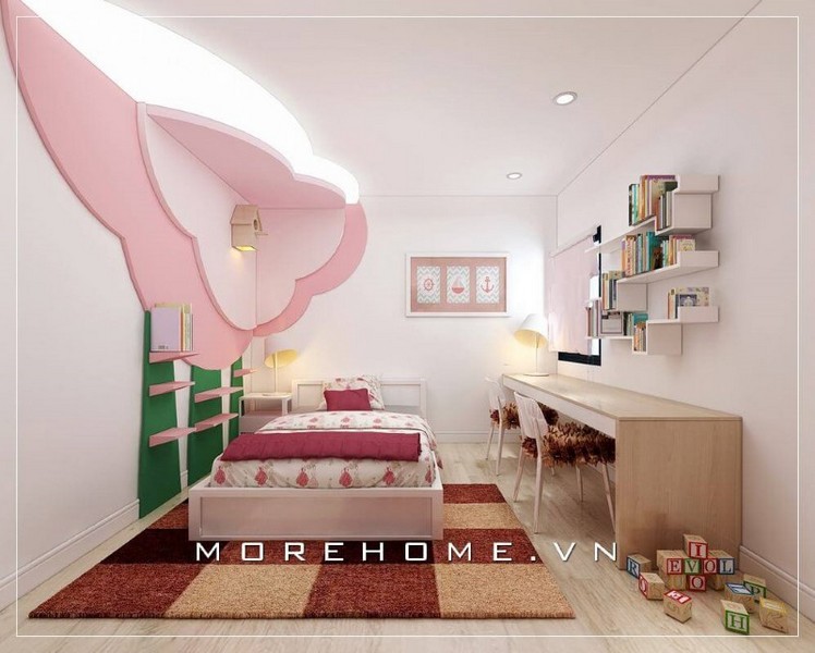 Giường ngủ gỗ công nghiệp cho bé