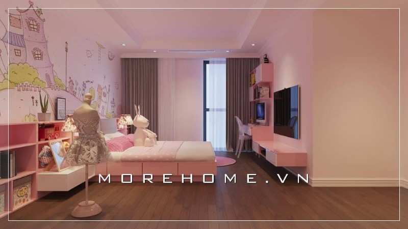 Giường ngủ gỗ công nghiệp cho bé