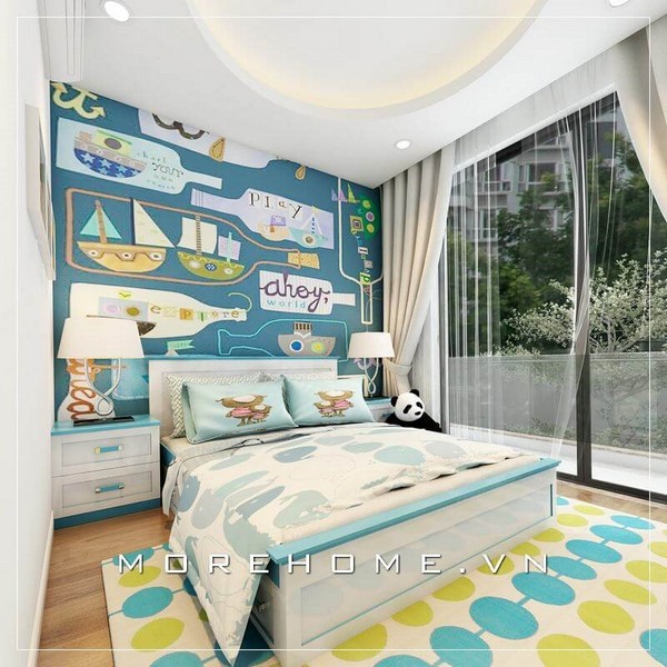 Giường ngủ gỗ công nghiệp cho bé
