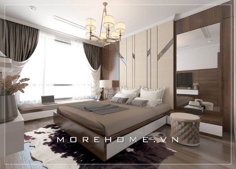 Giường ngủ gỗ công nghiệp có ngăn kéo