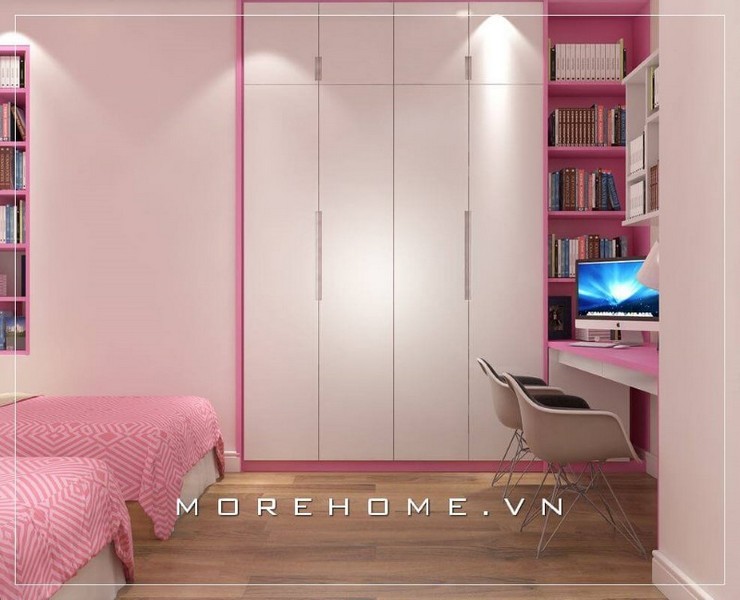 Tủ quần áo gỗ công nghiệp màu trắng