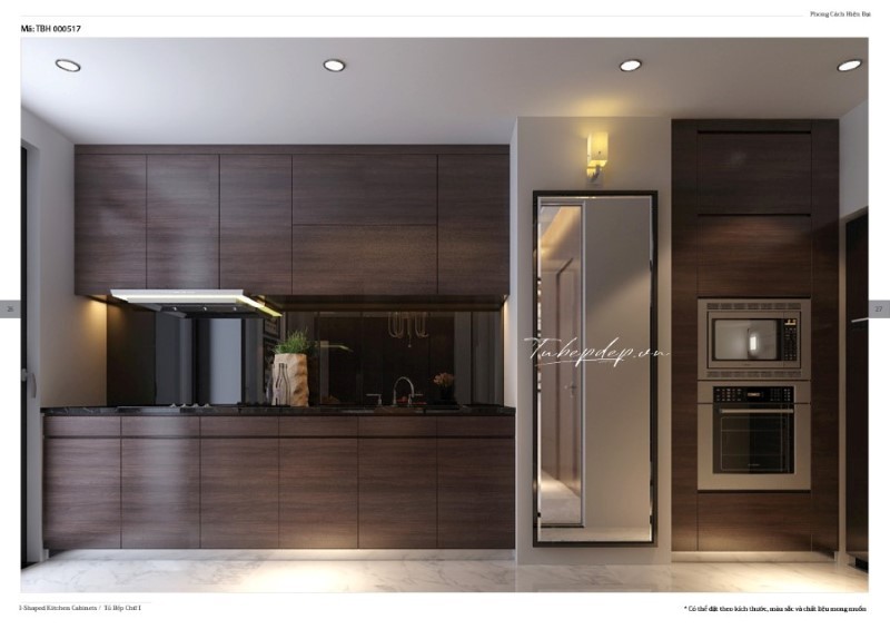 Tủ bếp gỗ công nghiệp