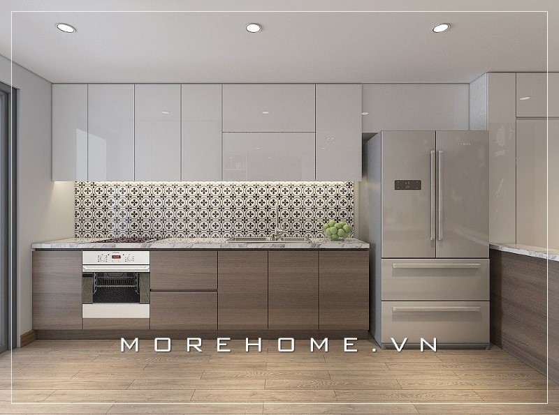tủ bếp gỗ công nghiệp