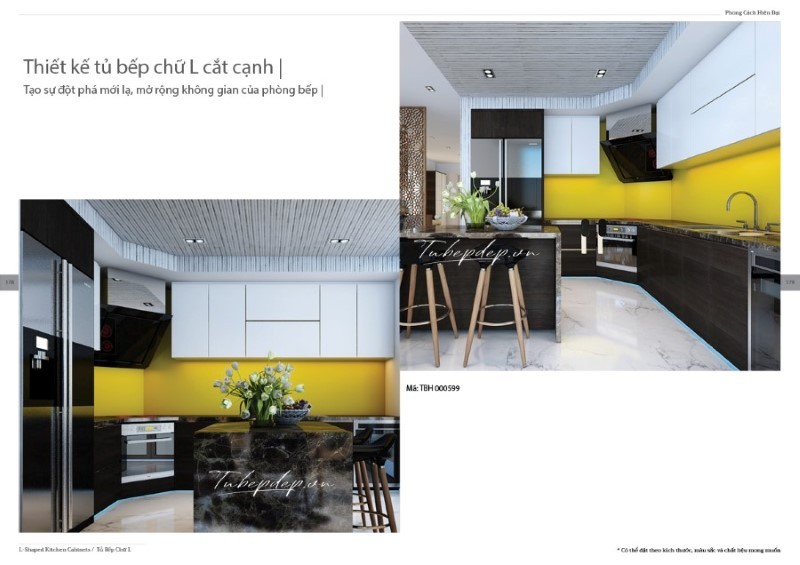 tủ bếp gỗ công nghiệp