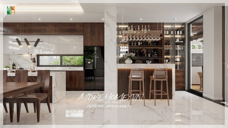 Thiết kế nội thất gỗ óc chó