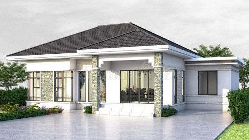 Mẫu biệt thự 1 tầng hiện đại