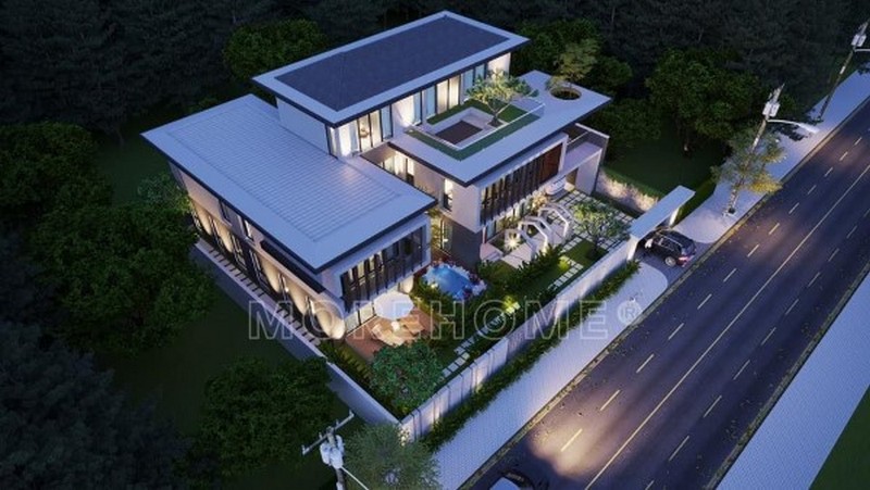 Mẫu thiết kế biệt thự 2 tầng hiện đại