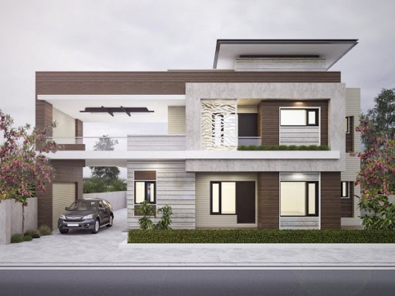 Mẫu thiết kế biệt thự 2 tầng hiện đại