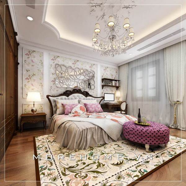 trần thạch cao phòng ngủ tân cổ điển trần thạch cao phòng ngủ tân cổ điển